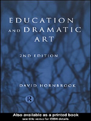 cover image of Education and Dramatic Art